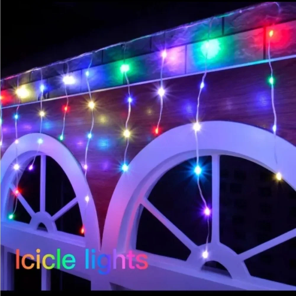 Icicle Christmas Lights 8 Motion Effects Waterproof 320 LED 29.4 Ft